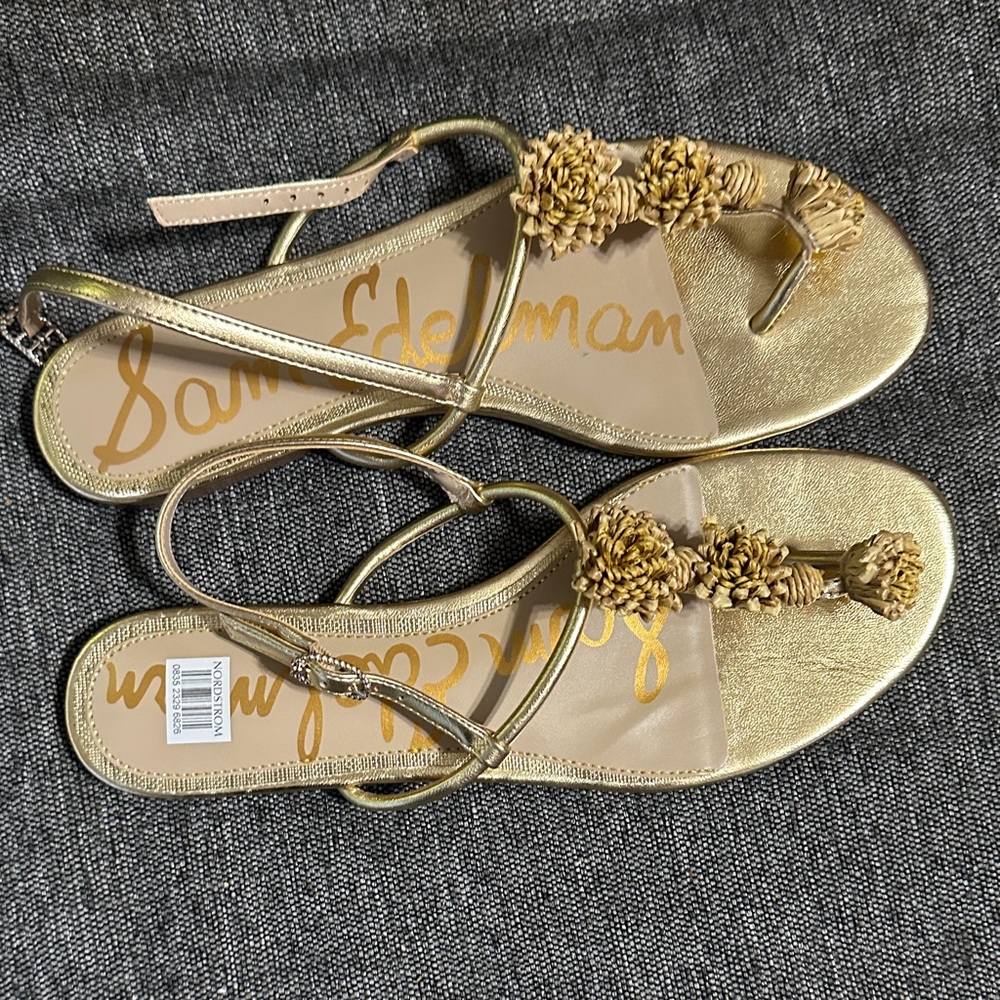 Sam Edelman Metallic Gold Sandals